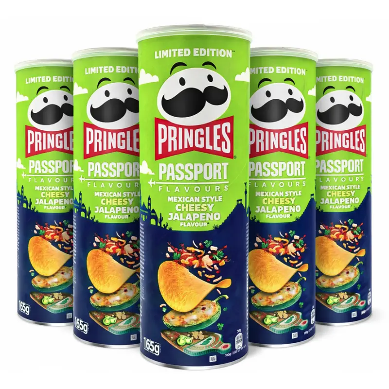 Pringles Passport Mexican Style Cheesy Jalapeno 5 x 165g