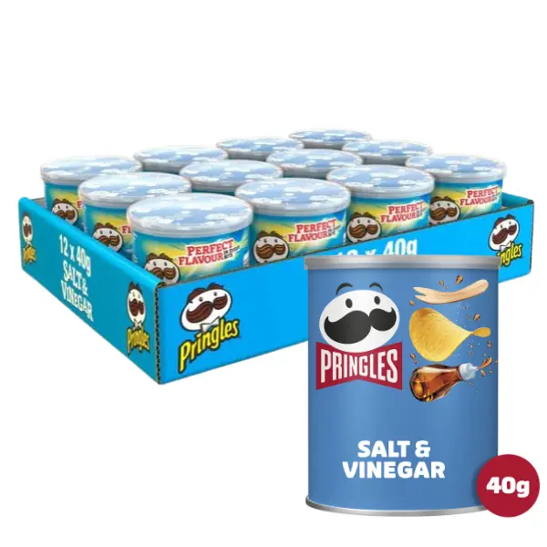Pringles Salt & Vinegar Chips Mini 12 x 40g
