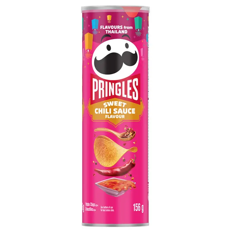 Pringles Sweet Chili Sauce, Chips mit süß-scharfem Sauce-Geschmack, 156g