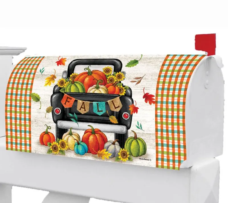 Pumpkin Truck Mailbox Cover - magnetische Abdeckung für Ihren US-Briefkasten