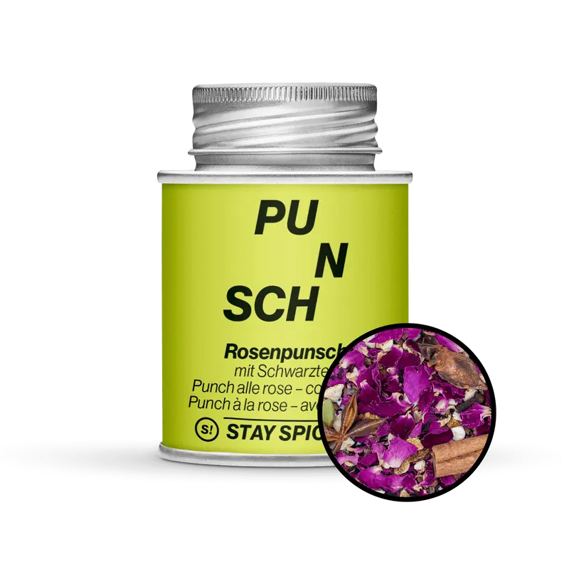 Punsch Gewürz mit Rosenblüten