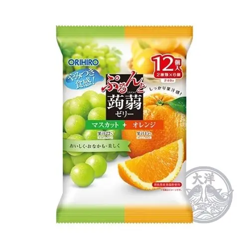 Purun To Konnyaku Jelly Pauchi Muscat + Orange (Konjac Jelly Pouch with Muscat & Orange)