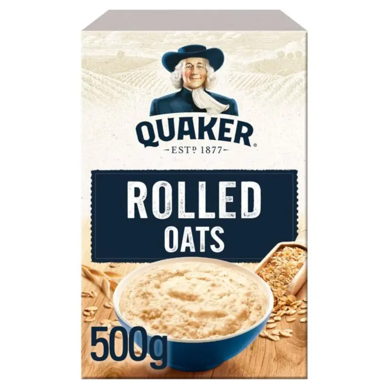 Quaker Roller Oats, Haferflocken für Porridge 500g