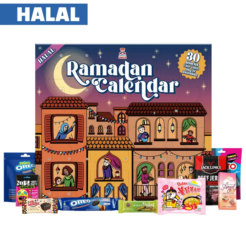 Ramadankalender, 30-tägiger Ramadan-Kalender snack halal süß und salzig
