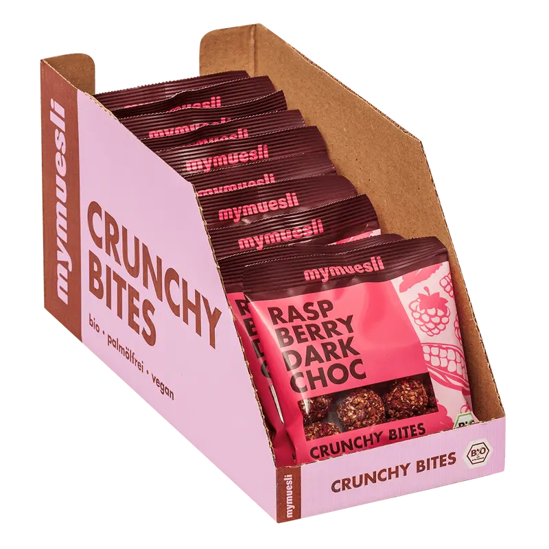 Raspberry Dark Choc Crunchy Bites 10er Tray
