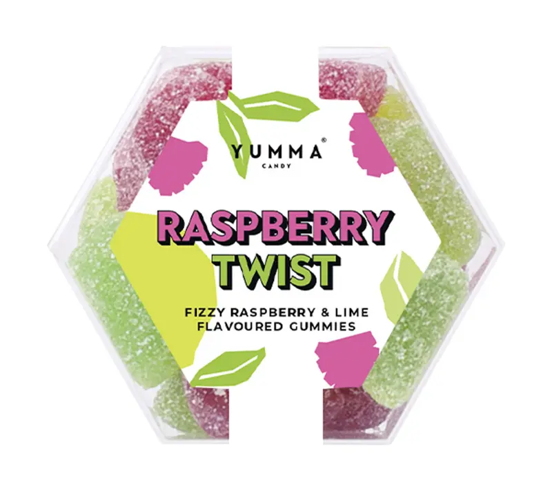 Raspberry Twist Box von Yumma Candy (96 g)