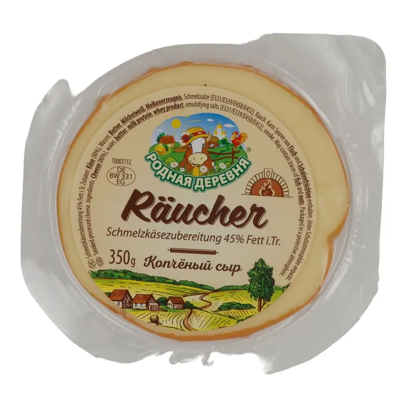 Räucherkäse Rodnaya Derevnya | Schmelzkäse | Aromatisch | 350 g