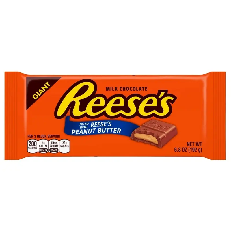 Reese's Milk Chocolate Peanut Butter Giant, Schokoriegel gefüllt mit Erdnussbutter, 192g