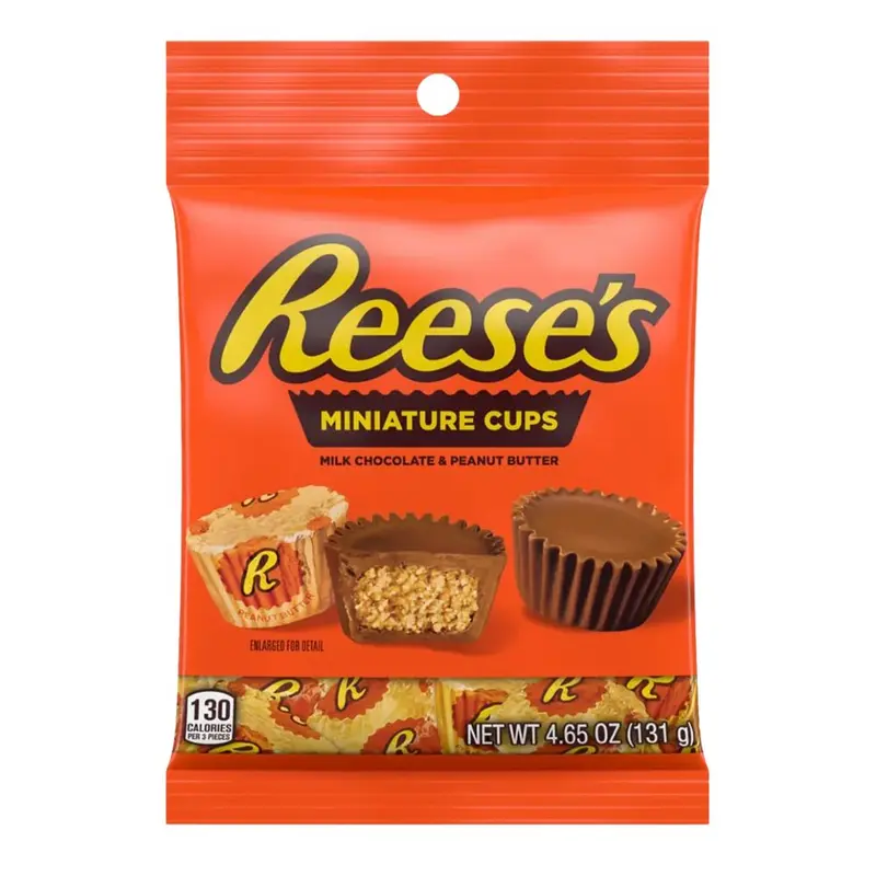 Reese's Miniature Peanut Butter Cups Bag, mit Erdnussbutter gefüllte Pralinen, 131g