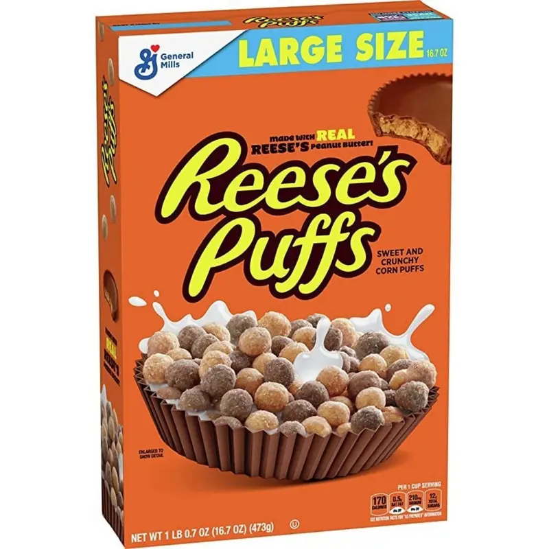Reese's Peanut Butter Puffs Family size, Erdnussbutter-Müsli 473g