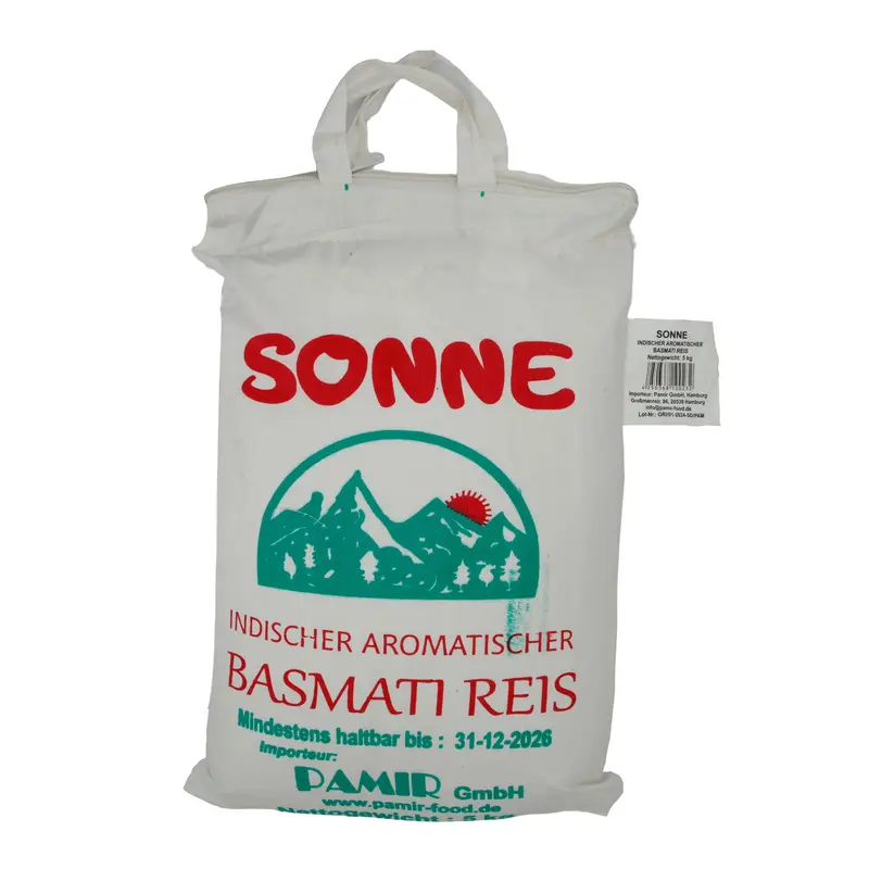 Reis Sonne | Basmati | aromatischer Langkornreis aus Indien | 5 kg