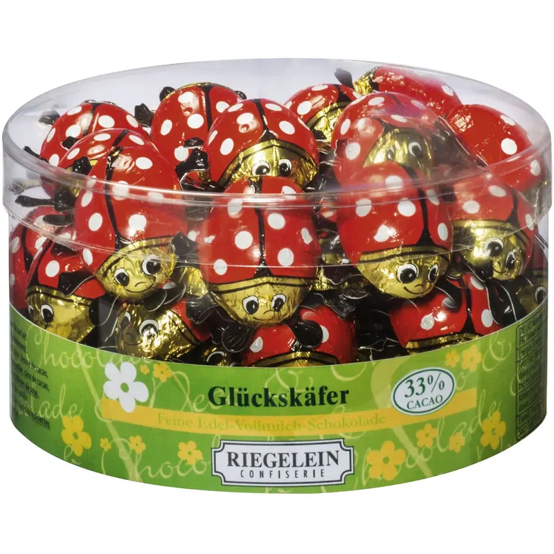 Riegelein Glückskäfer 45 Stück (281,25g) - Edel-Vollmilch-Schokolade