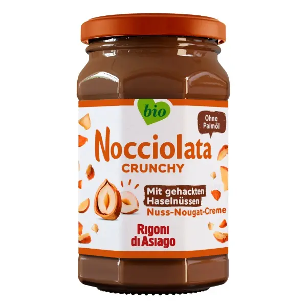 Rigoni di Asiago Nocciolata Crunchy Bio Nuss Nougat Creme - 250g