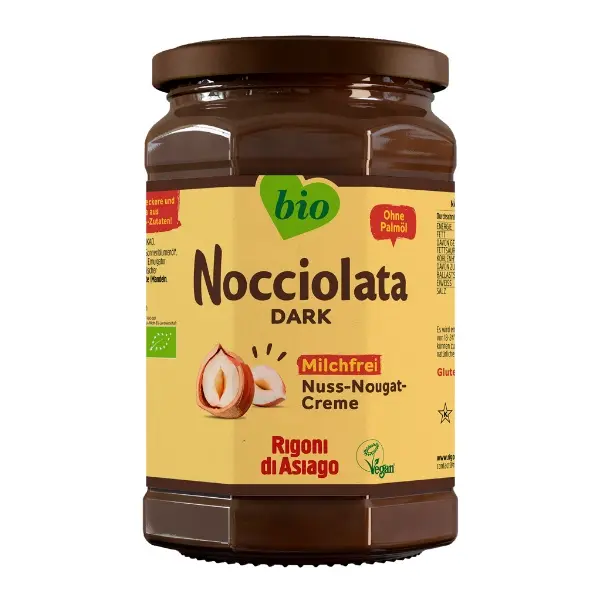 Rigoni di Asiago Nocciolata Dark Bio Milchfreie Schoko Creme - 650g