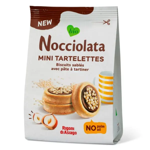 Rigoni di Asiago Nocciolata Tartelettes Kekse mit Schokofüllung - 250g