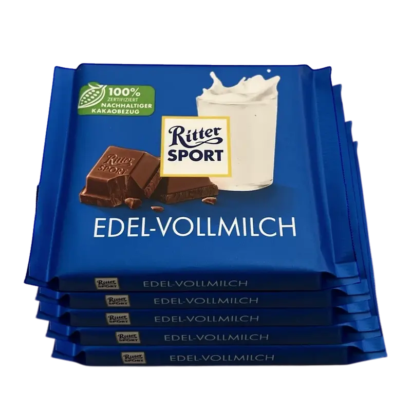 Ritter Sport Edel-Vollmilch 5 x 100g