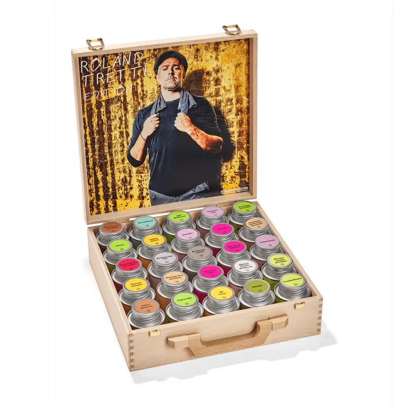 Roland Trettl DELUXE | Gewürze Set | 25er Holzkiste