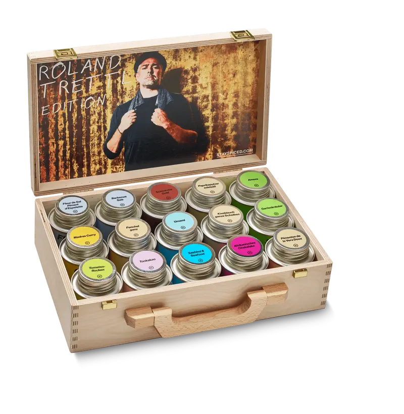 Roland Trettl MEDIUM | Gewürze Set | 15er Holzkiste