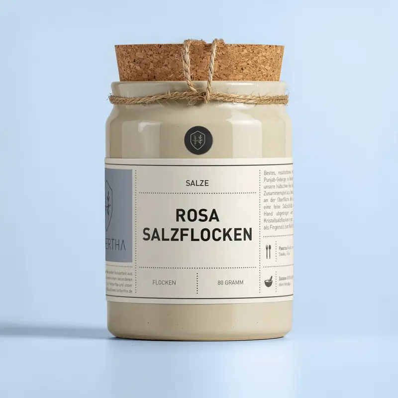 Rosa Salzflocken