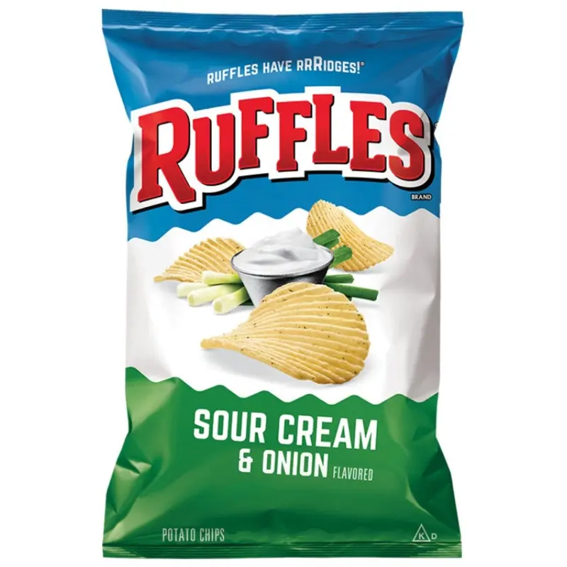 Ruffles Sour Cream & Onion, Chips mit Sauerrahm- und Zwiebelgeschmack 184g