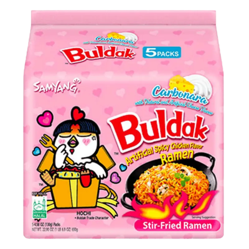 SAMYANG Buldak Carbonara Hot Chicken Ramen 5x130G
