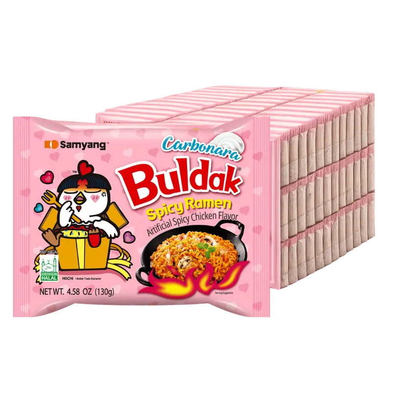 SAMYANG Buldak Carbonara Instant Ramen Monatsvorrat 40 x 140G