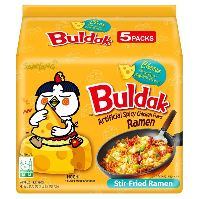 Samyang Buldak Cheese Hot Chicken Gelb 5er Pack