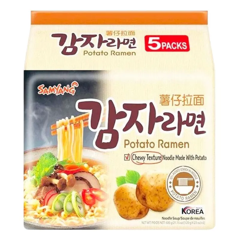 Samyang Kartoffel Ramen, 5 Portionen Kartoffelnudeln à 120g