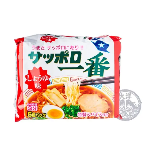 Sapporo Ichiban Shoyu Fukuromen (Instant Shoyu Ramen Noodles)