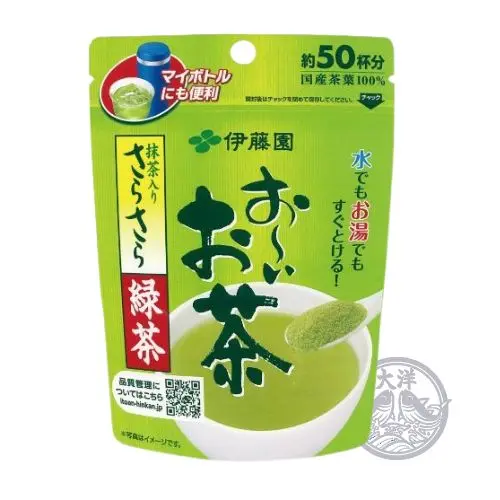 Sara Sara Tokeru Ooi Ocha Matcha Iri Ryokucha (Instant Green Tea Powder with Matcha)