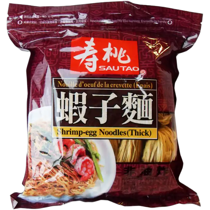 SAU TAO Shrimp Egg Noodle (Thick-Breit) 454G