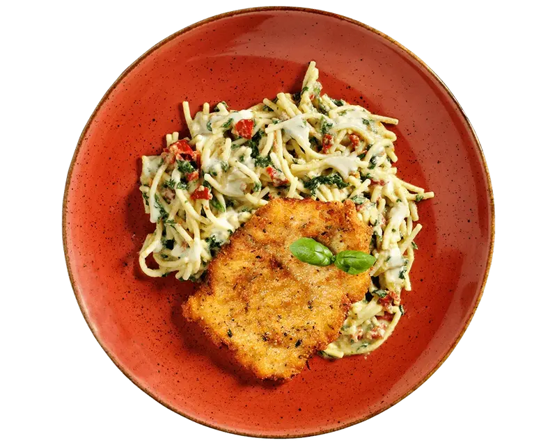 Schnitzel à la carbonara