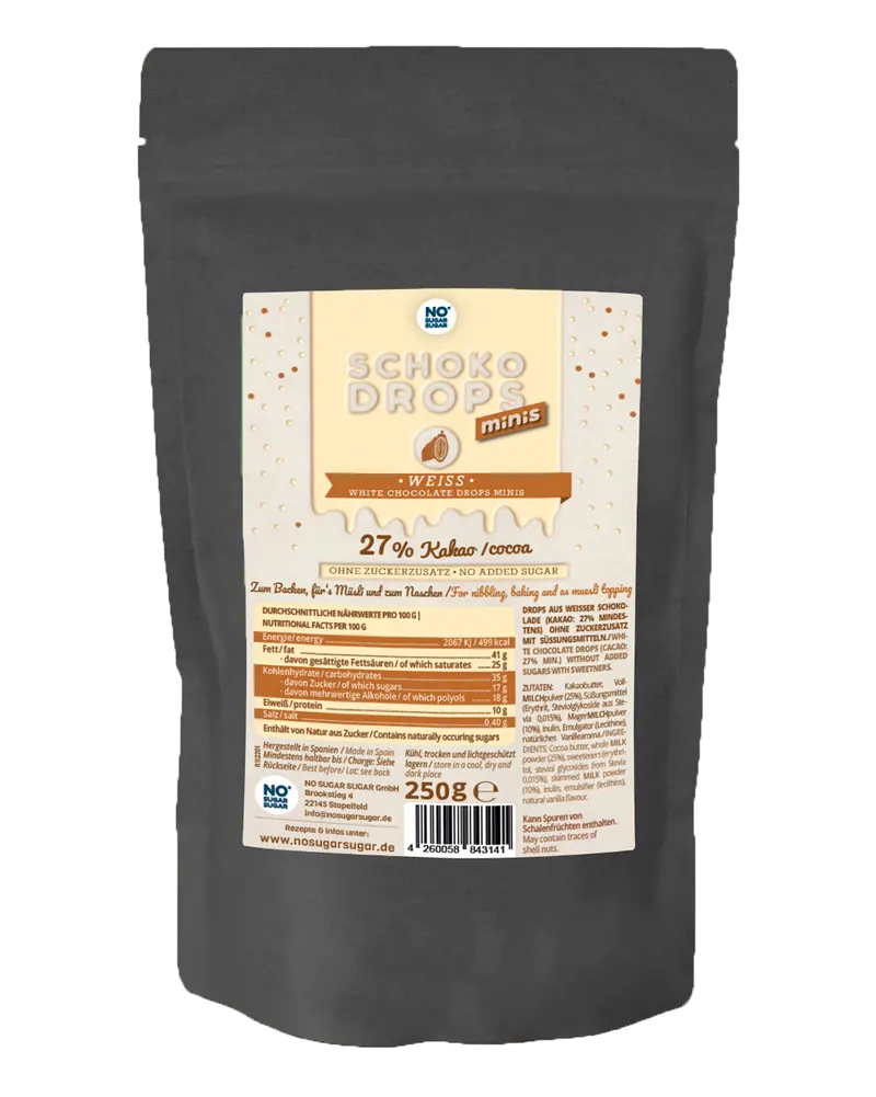 Schokodrops Minis Weiß 250 g