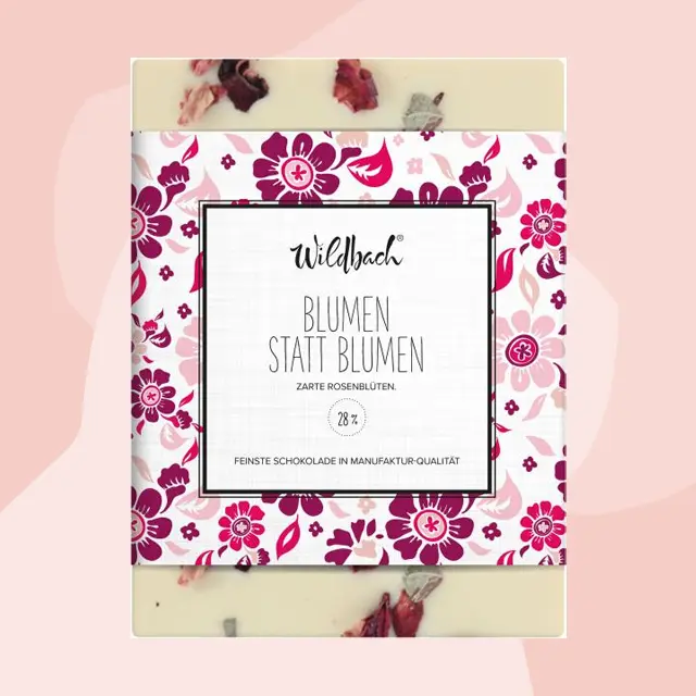 Schokolade mit Blumen
