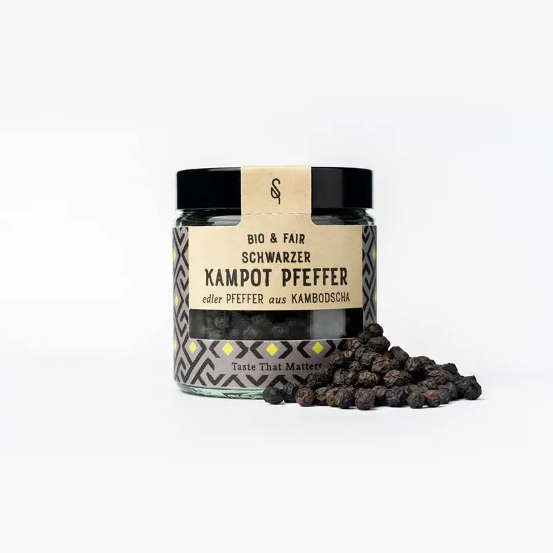 Schwarzer Kampot Pfeffer (ganz)