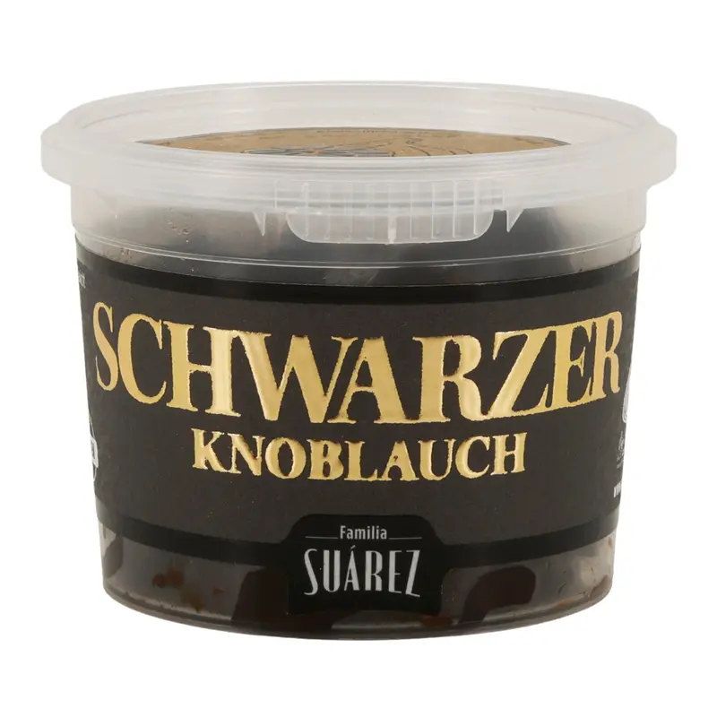 Schwarzer Knoblauch Ajo Negro im Becher – 100 % natürlich (65 g, Familia Suárez, Spanien)