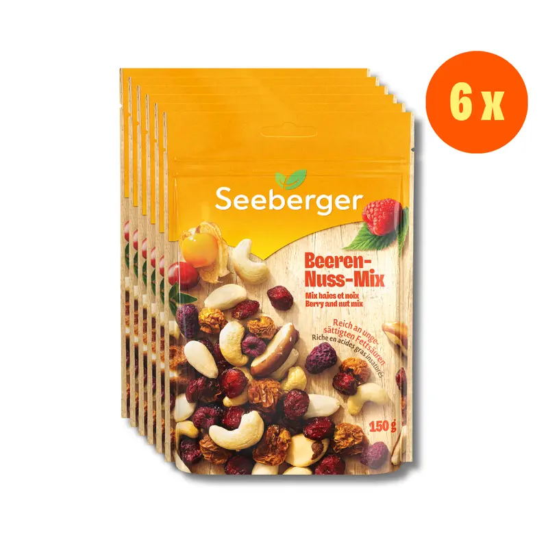 Seeberger Beeren-Nuss-Mix Multipack - 6 x 150 g