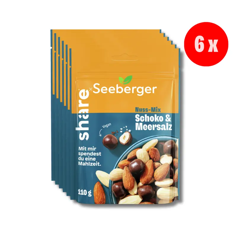 Seeberger Nuss-Mix Schoko & Meersalz - 6 x 110 g