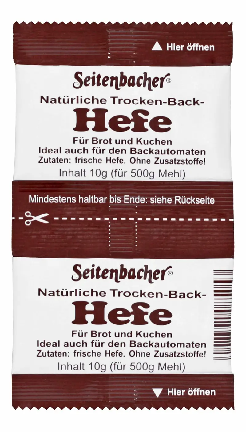Seitenbacher Hefe I trocken I für Brot Kuchen und Gebäck I 40er Pack (40 x 20g)