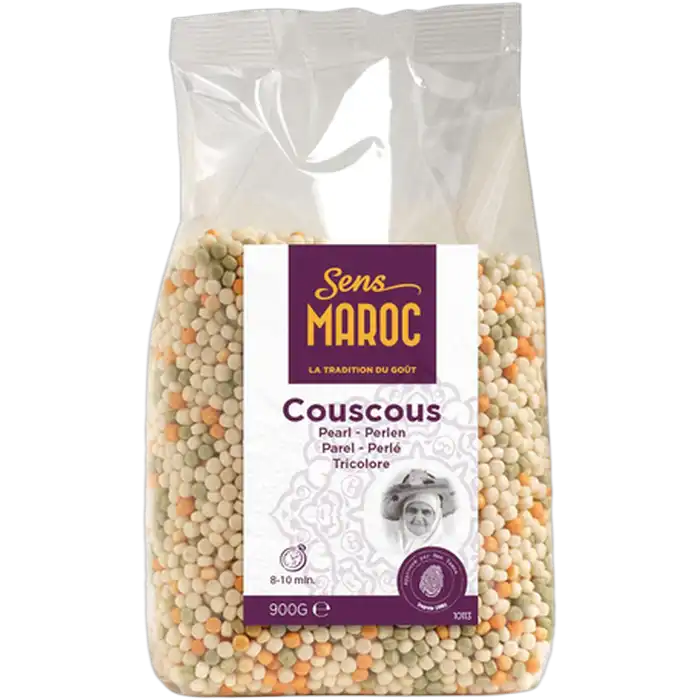 SENS MAROC Couscous Perl TRICOLORE btl 900G