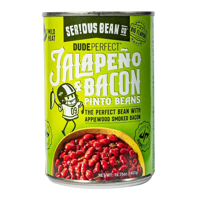 Serious Bean Co Jalapeno & Bacon Pinto Beans, Bohnen mit Jalapeno und Speck 447g