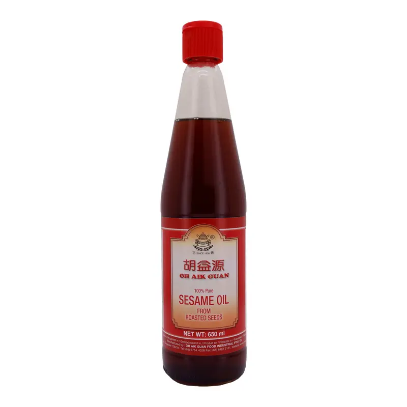Sesamöl Oh Aik Guan | 100 % reines Sesamöl | Aus gerösteten Samen | 650 ml