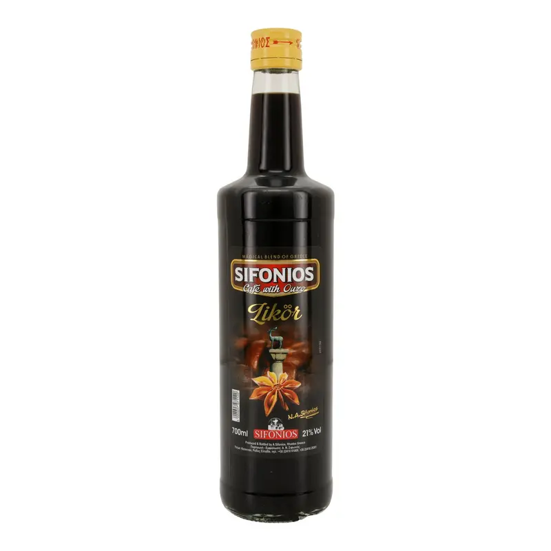 Sifonios Kaffeelikör mit Ouzo | Likörspezialität aus Griechenland | 21 % vol | 700 ml