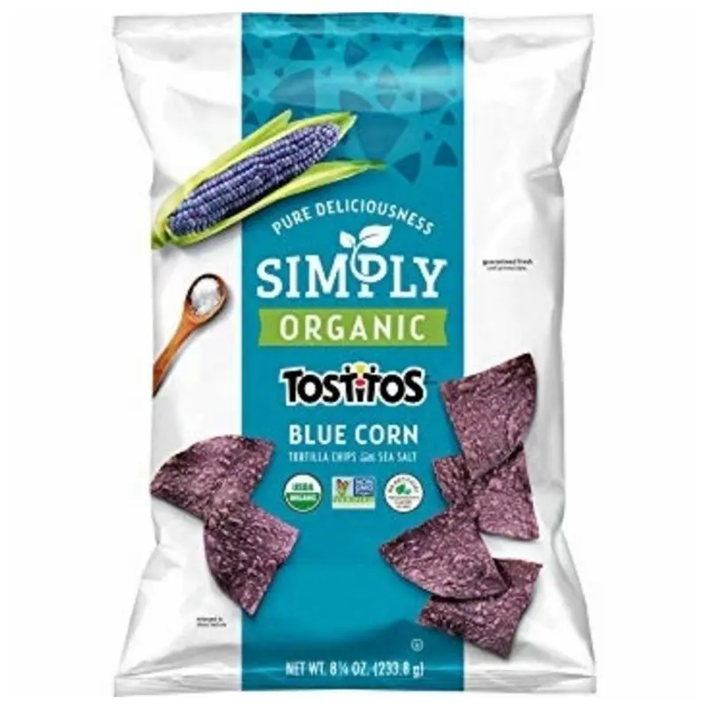 Simply Organic Tostitos Blue Corn Tortilla Chips, Blaumais-Tortilla-Chips 255g