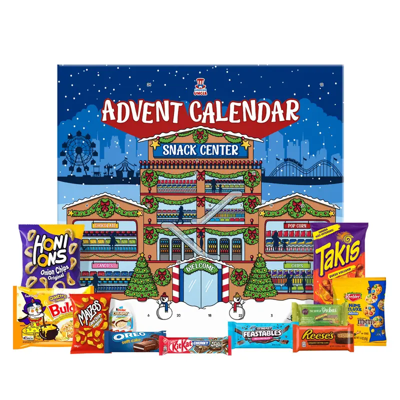 Snack Center, Adventskalender mit 24 snack süßen und herzhaften Leckereien aus aller Welt