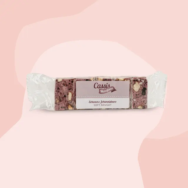 Soft Nougat mit schwarzer Johannisbeere