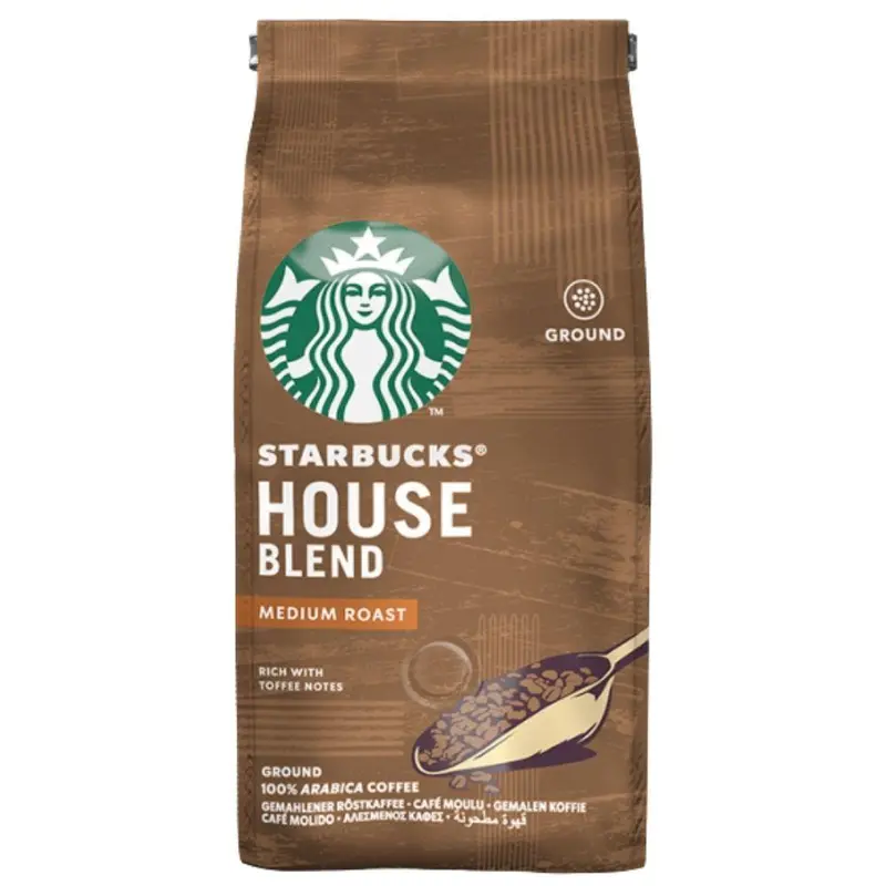 Starbucks Roast & Ground Medium House Blend, Kakaound Nuss-Kaffee-Pulverzubereitung 200g