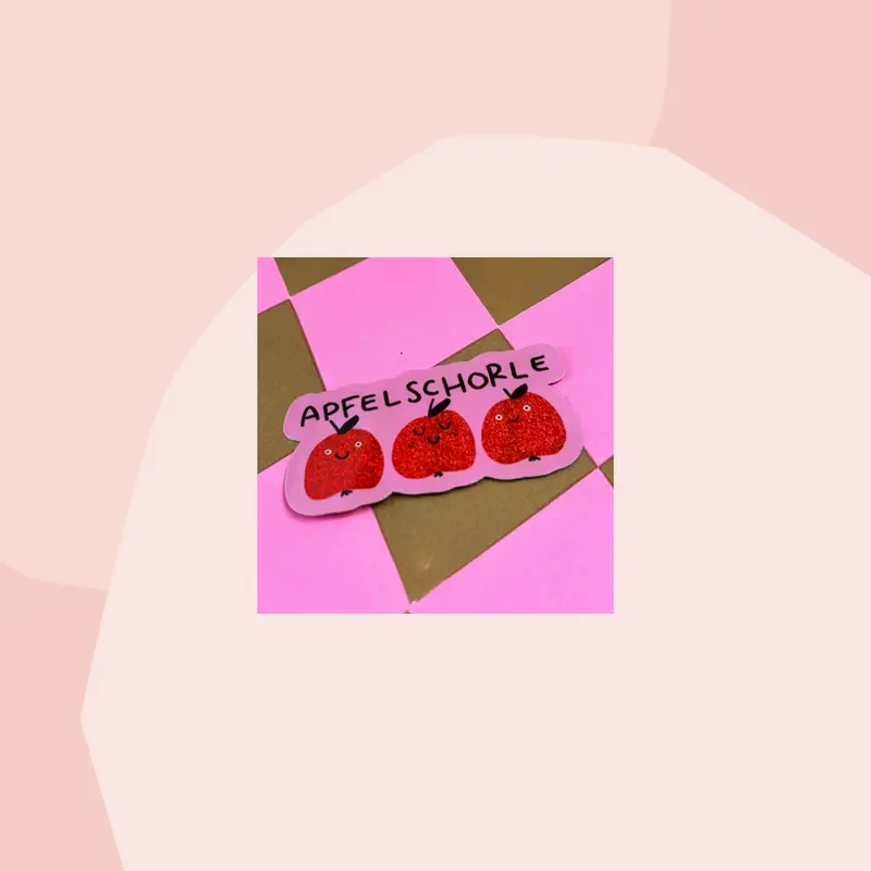 Sticker mit Glitzer