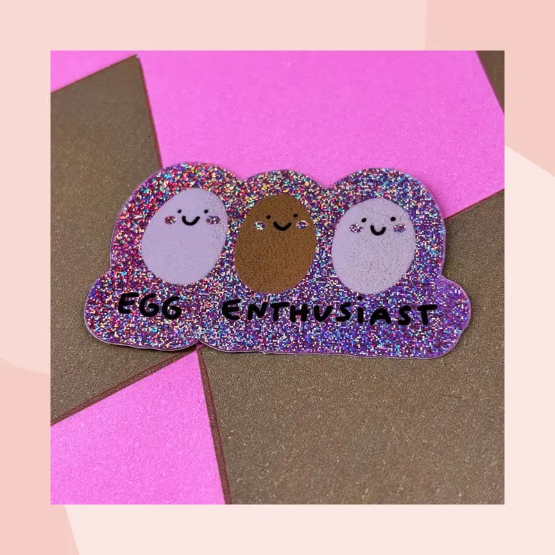 Sticker mit Glitzer