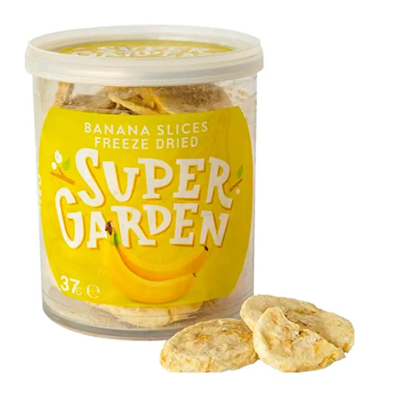 Super Garden Banana Sliced Freeze-Dried, gefriergetrocknete Bananenscheiben 37g